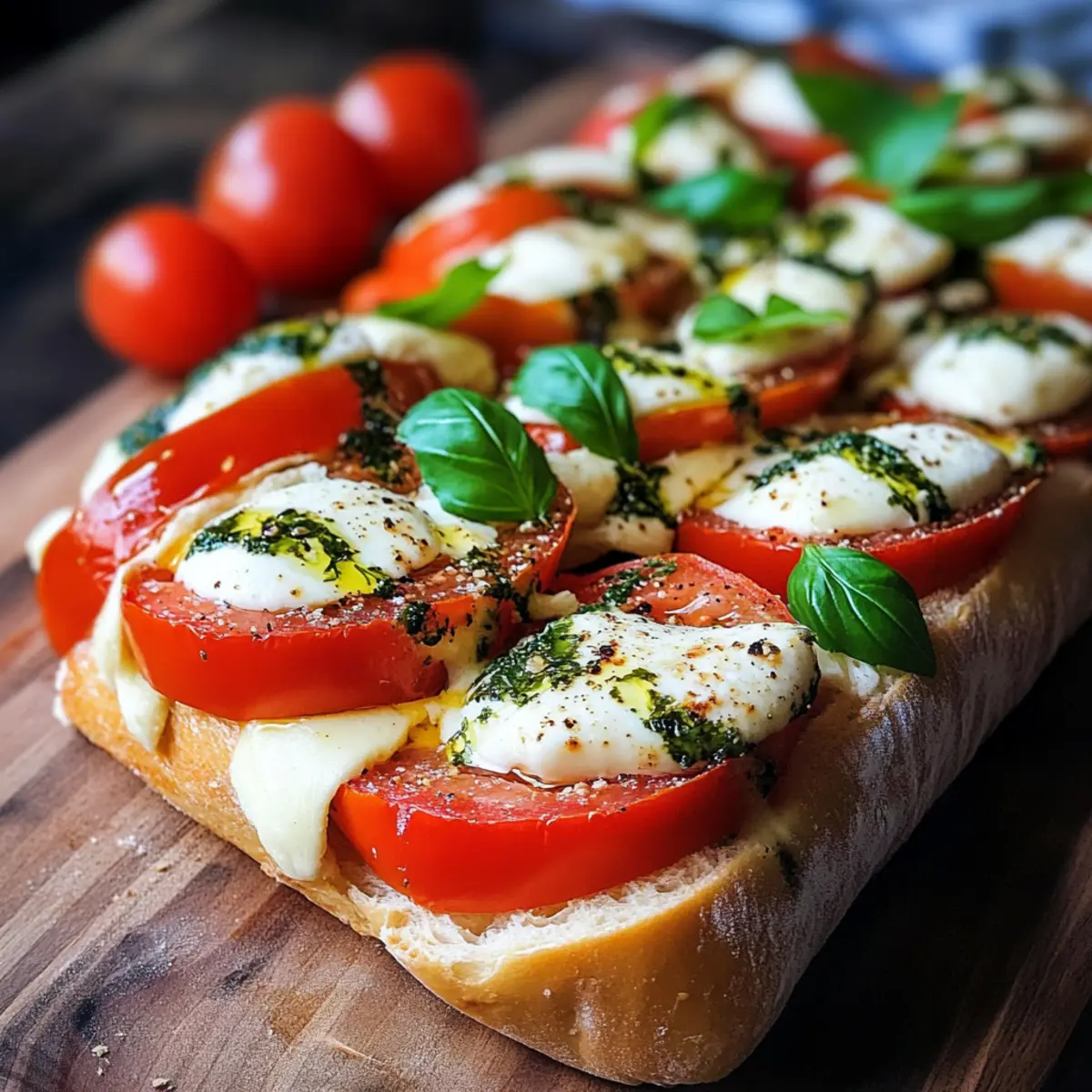 Fächerbaguette ganz schnell mit Tomate und Mozzarella