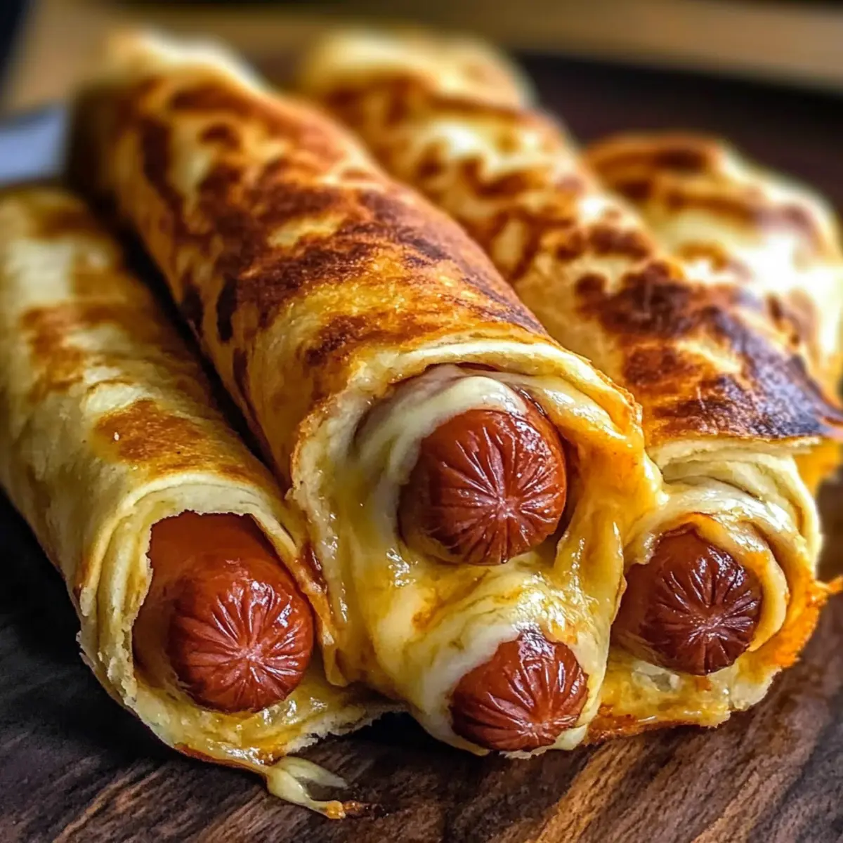 Gebackene Hot Dogs in Tortilla-Teig schnell zubereiten