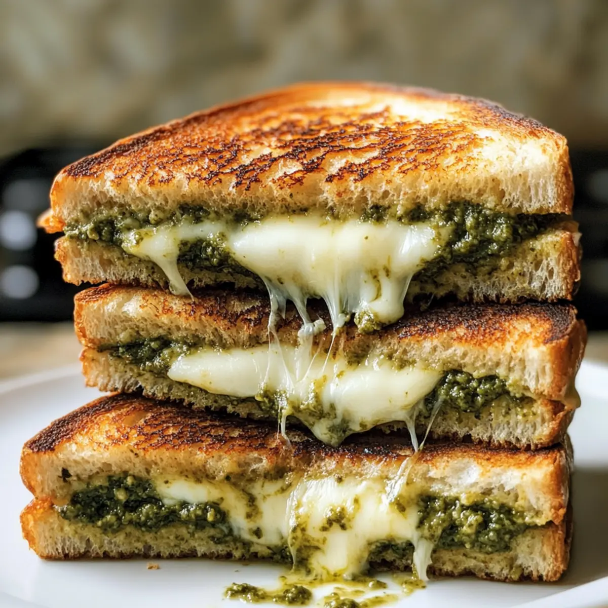 Grilled Cheese mit Sourdough und Pesto: Ein Genuss