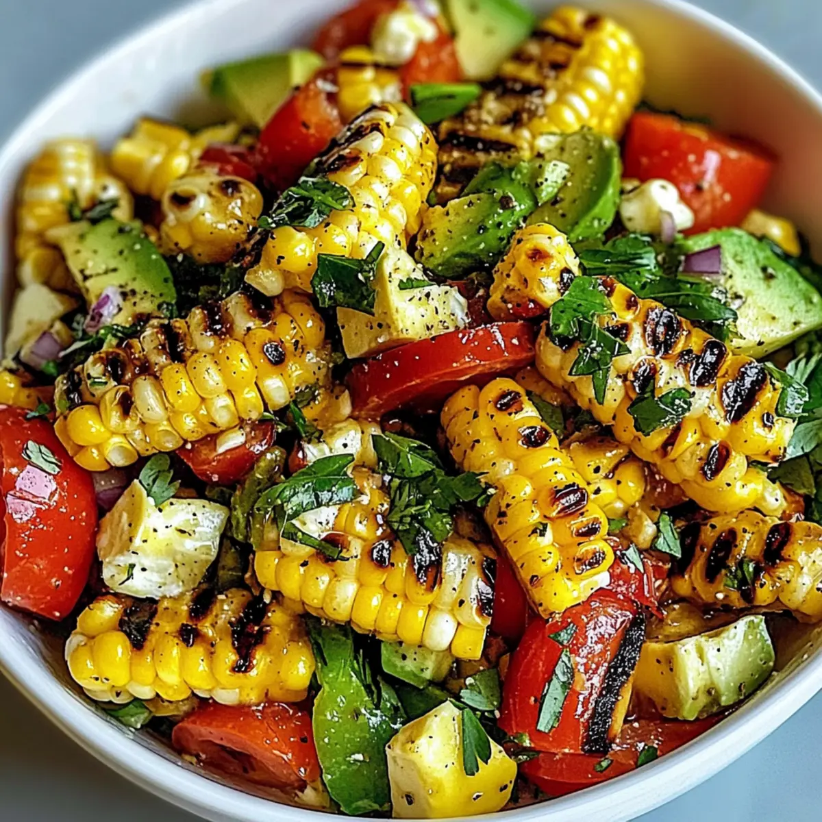 Gegrillter Maissalat mit frischen Kräutern