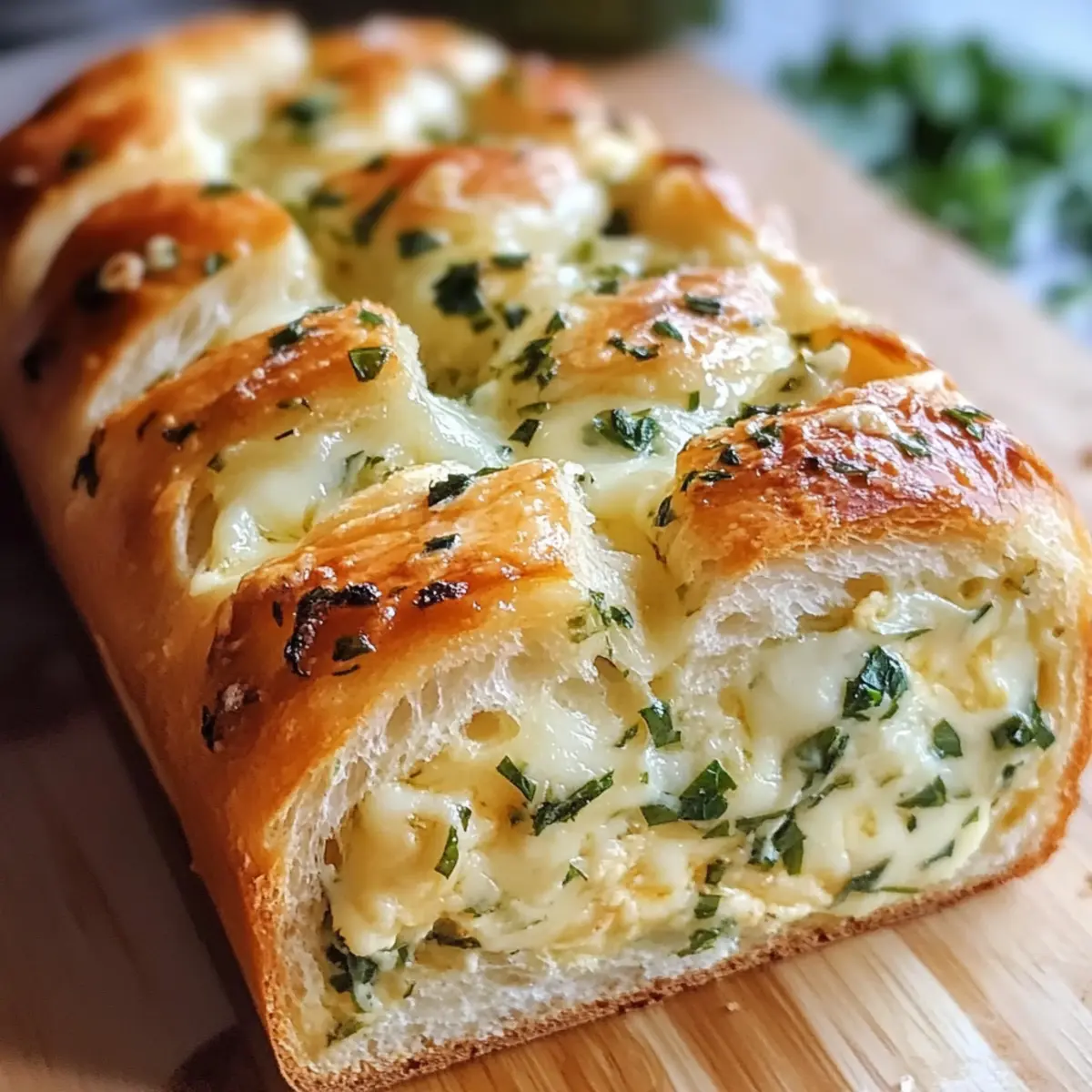 Gewirbeltes Knoblauch-Kräuter-Käse-Brot selber machen