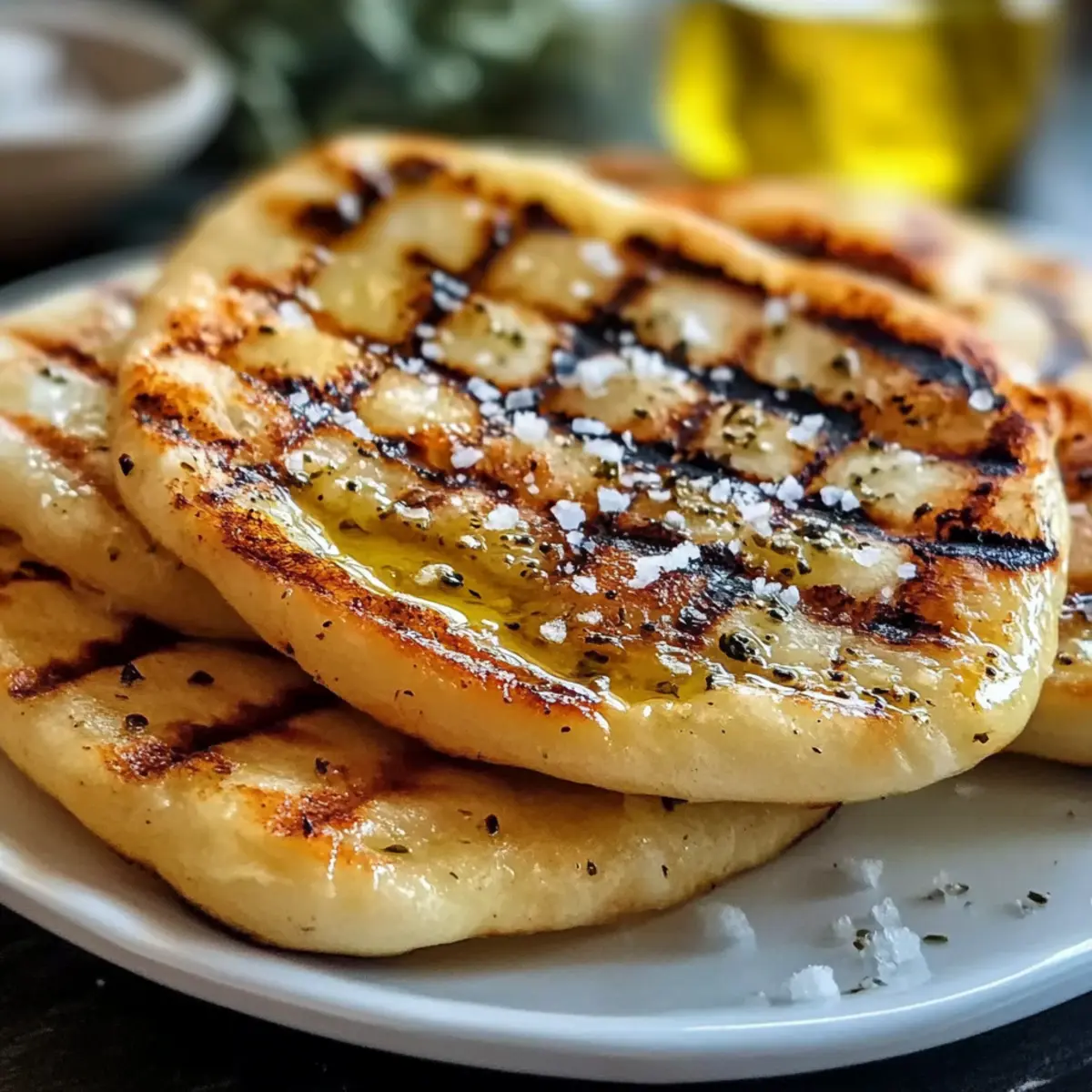 Grillbrot mit Olivenöl und Meersalz einfach zubereiten