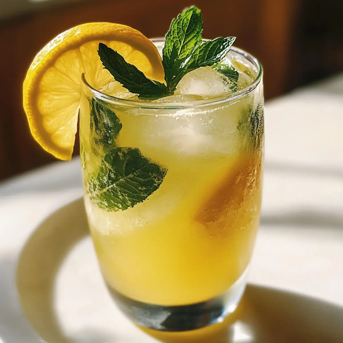 Hausgemachte Limonade mit Minze für heißen Sommertag