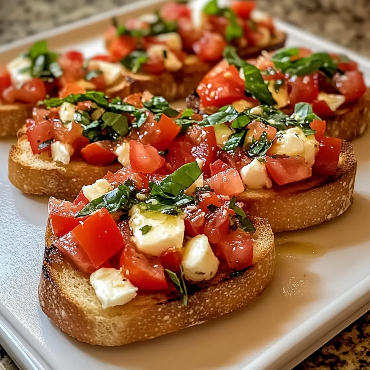Bruschetta mit Mozzarella: Frisch und Einfache Italienische Vorspeise