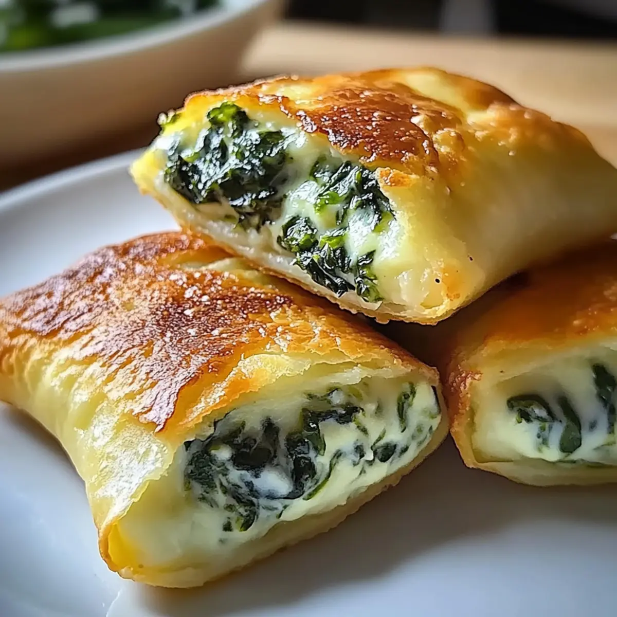 Kartoffeltaschen mit Spinatsahnefüllung