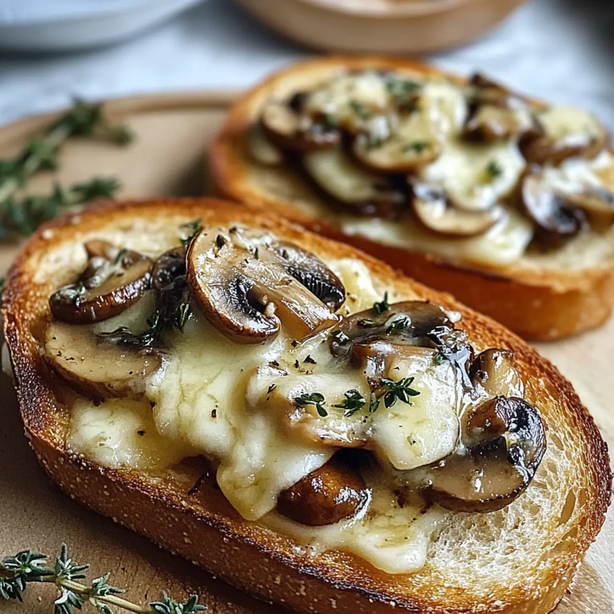 Knusprige Käse-Champignon-Knoblauch-Toasts einfach selber machen
