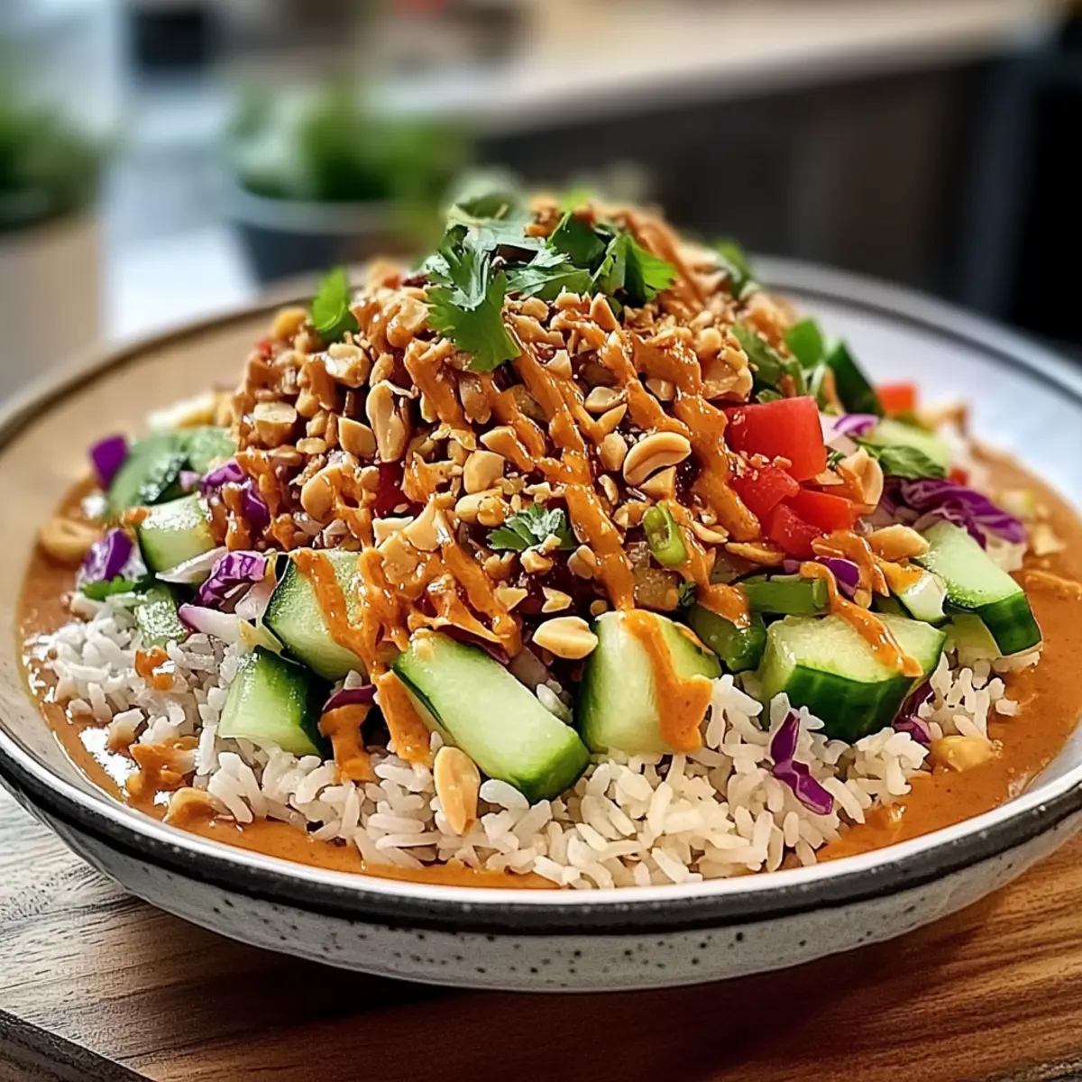 Knuspriger Satay-Reis-Salat für frische Genussmomente