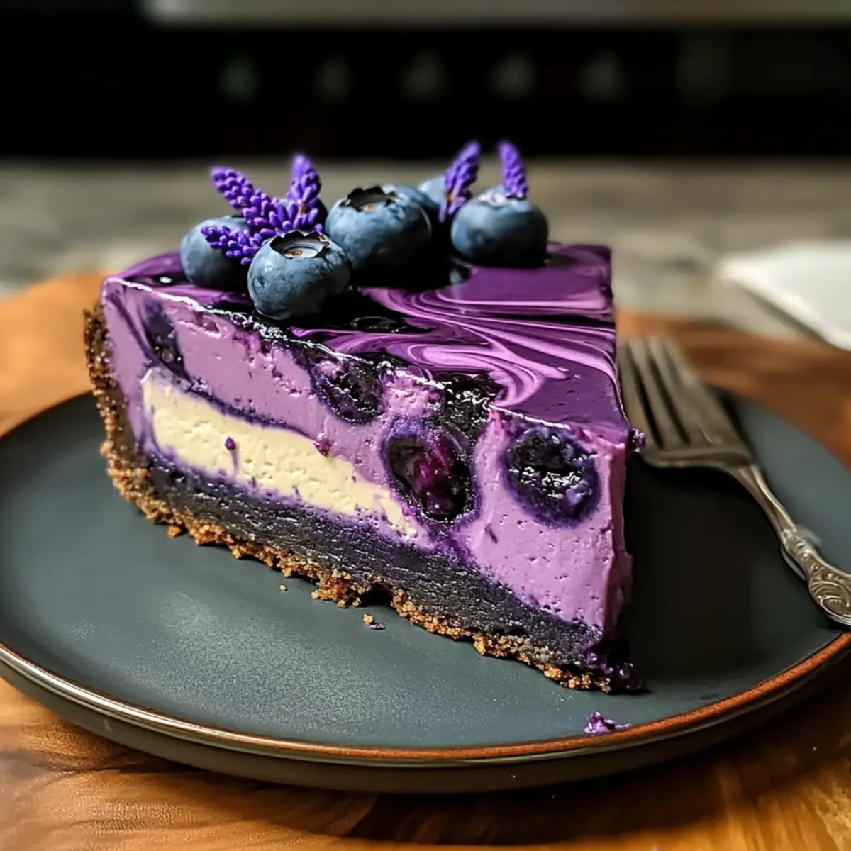 Mitternachts-Käsekuchen-Rezept mit Blaubeer-Lavendel