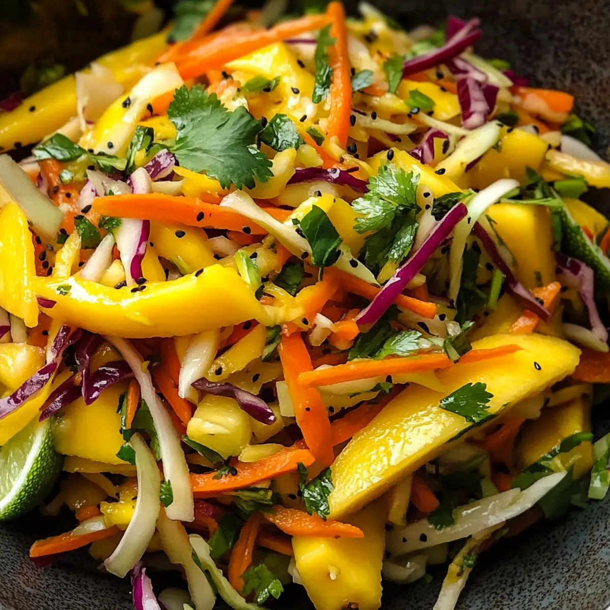 Schneller und einfacher Mango-Slaw für jeden Anlass