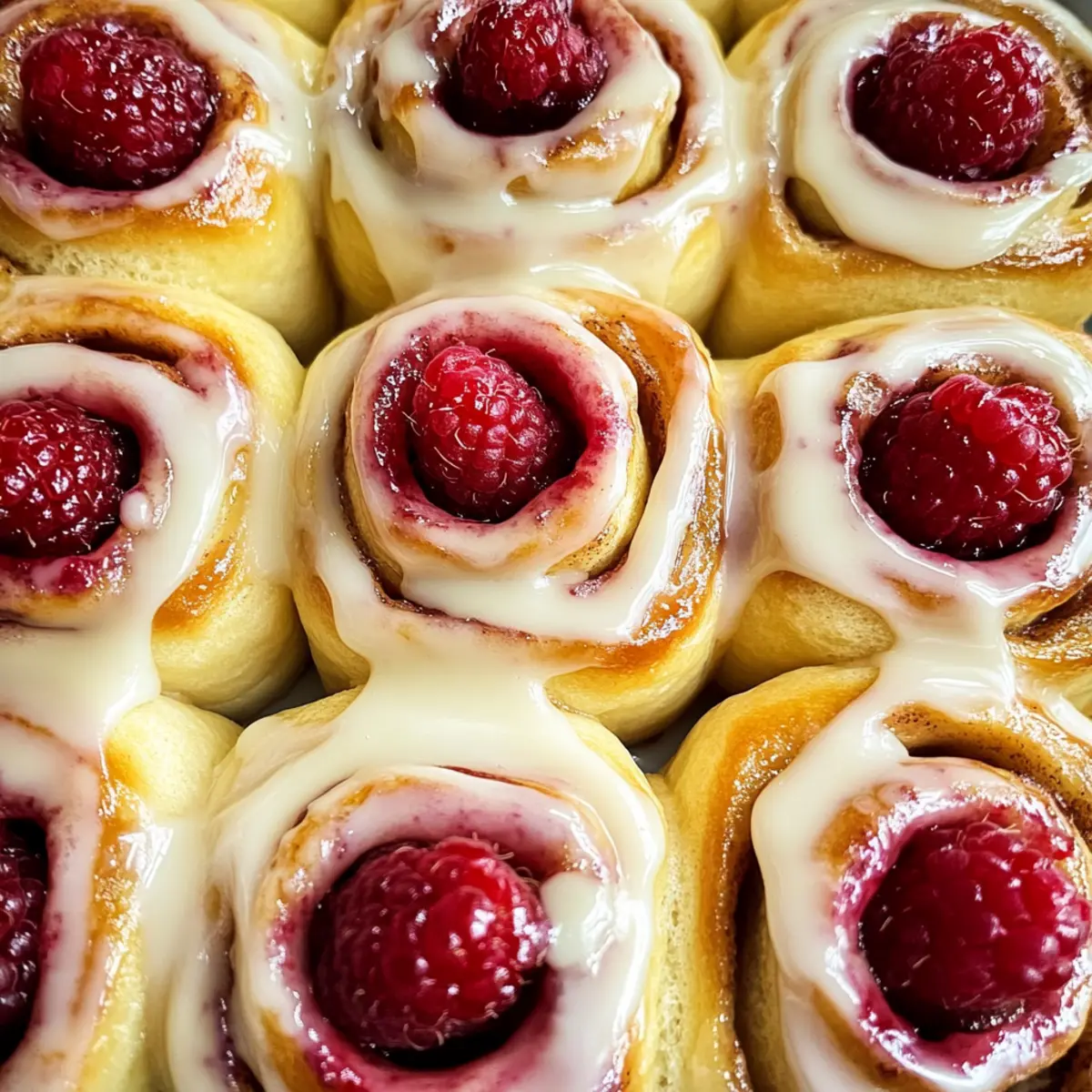 Himbeer-Zimtschnecken mit Zitronenglasur genießen