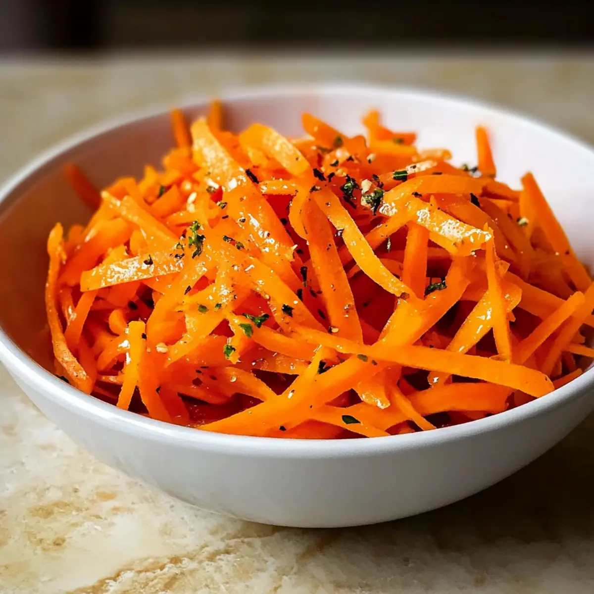 Rohe Karottensalat für frischen Genuss zuhause