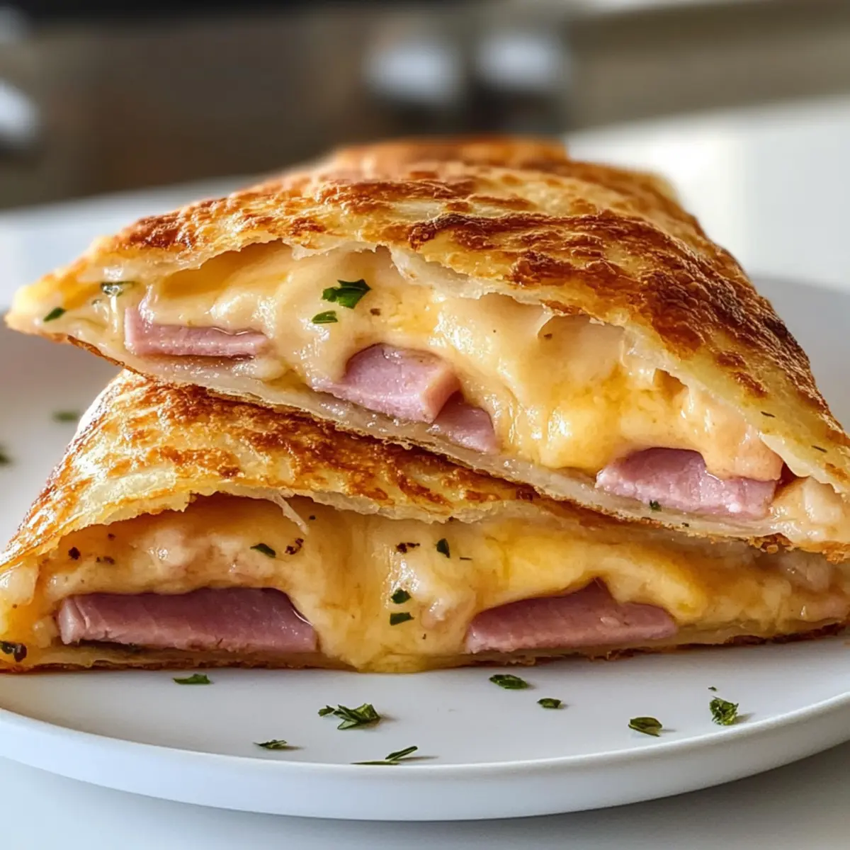 Schinken-Käse-Taschen im Airfryer ganz einfach gemacht