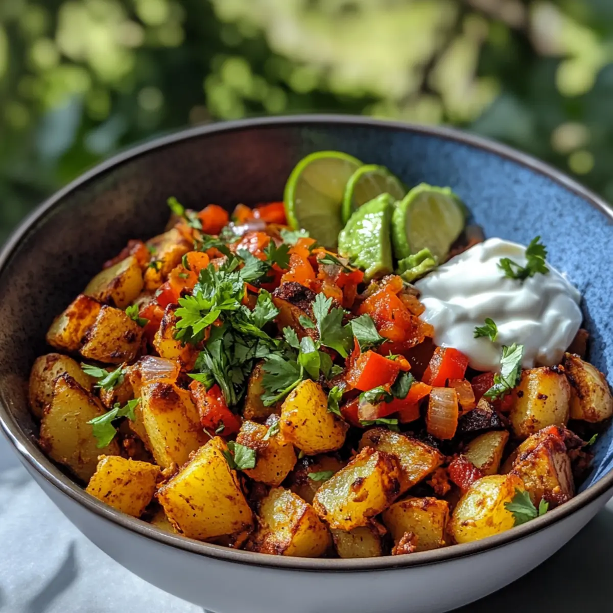 Schnelle Kartoffel Taco Schüssel Mahlzeit Vorbereitung