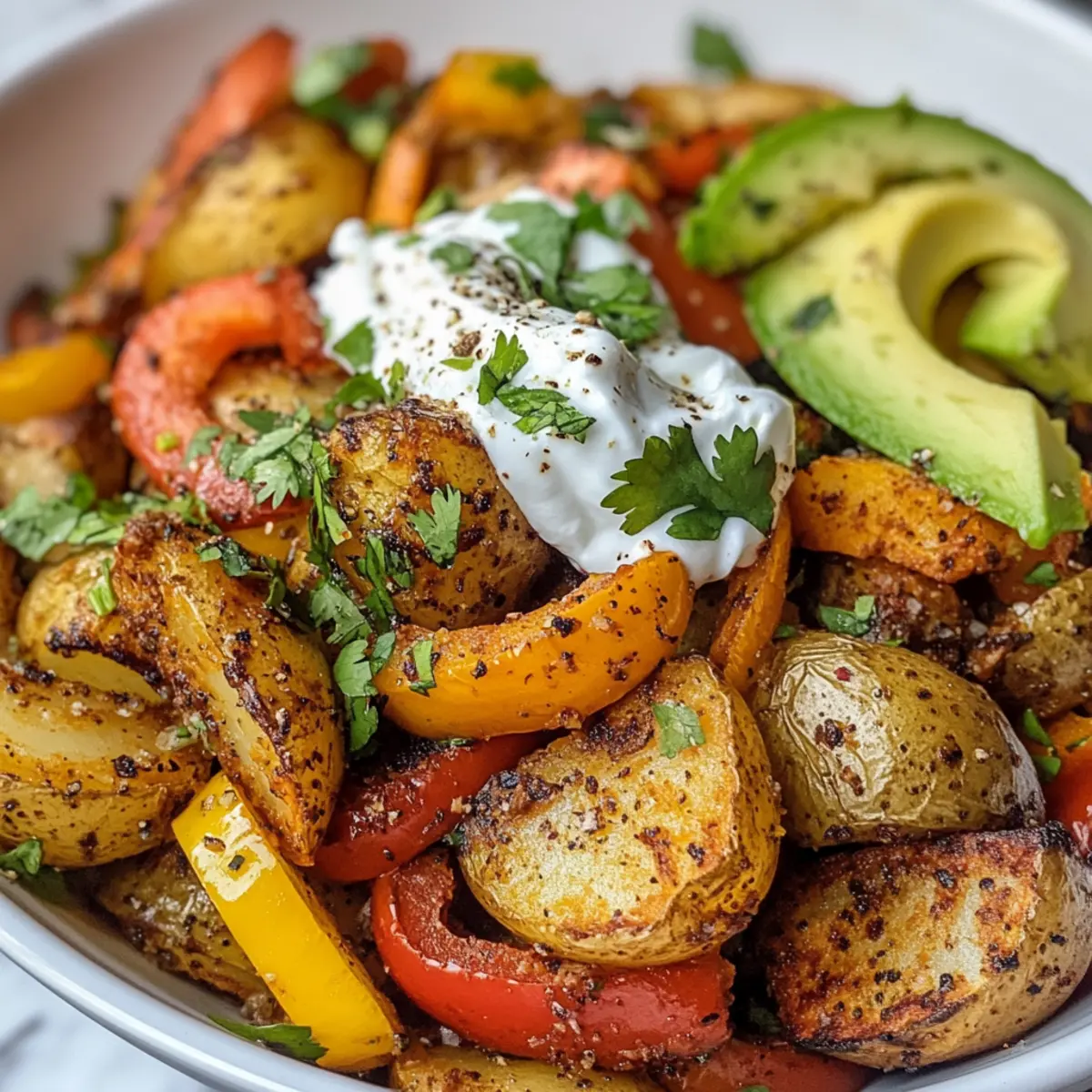 Schnelle Kartoffel Taco Schüssel zum Meal Prep