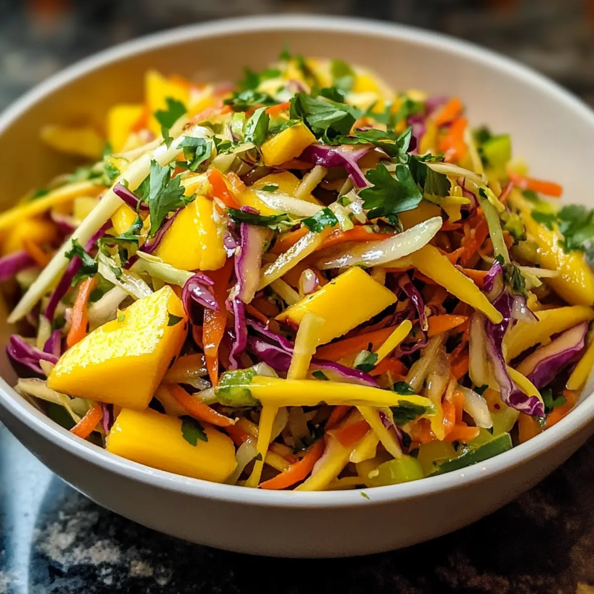 Schneller und einfacher Mango-Krautsalat für den Sommer