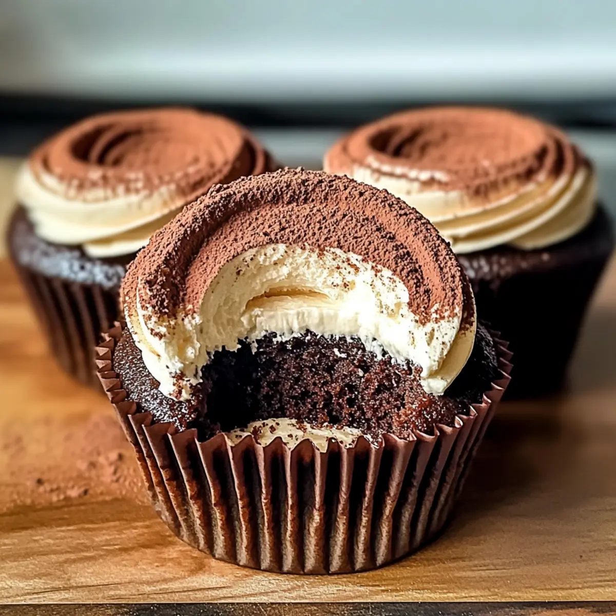 Schokoladen-Tiramisu-Cupcakes ganz einfach selbstgemacht