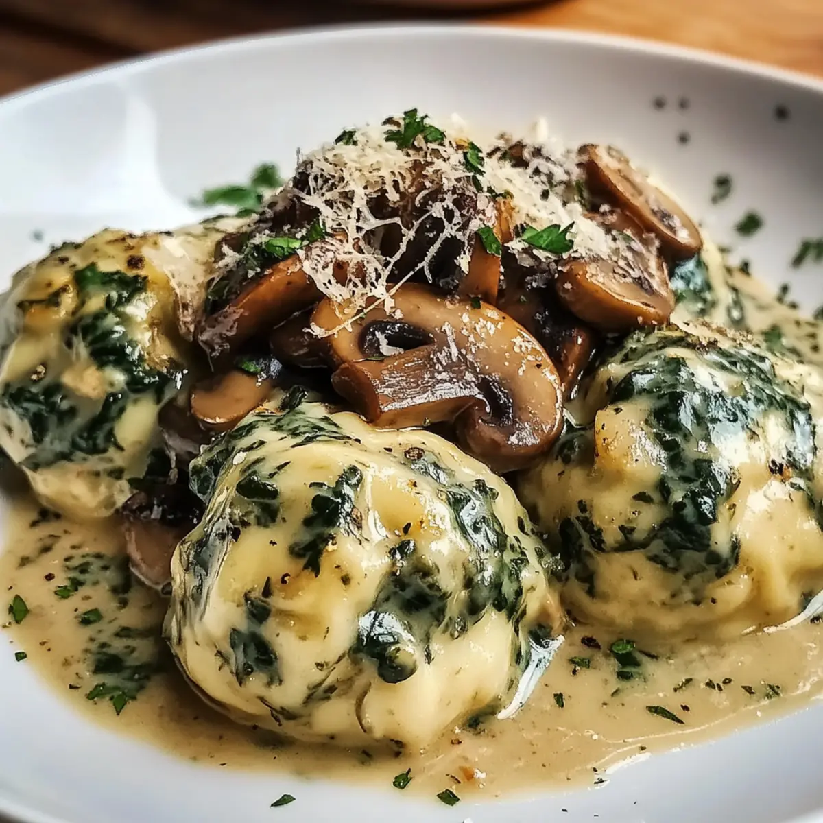 Spinatknödel mit Pilzragout: Lecker & Gesund