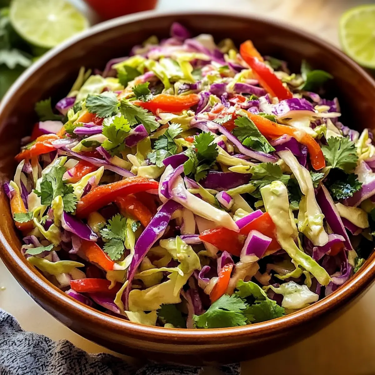 Veganer mexikanischer Krautsalat mit Koriander-Limetten-Dressing