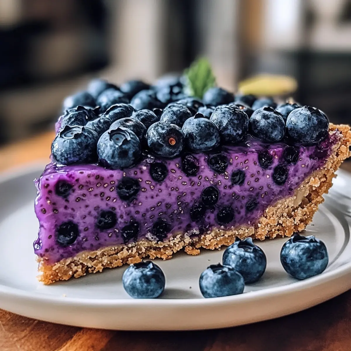 Blaubeer Chia-Samen Torte ohne Backen