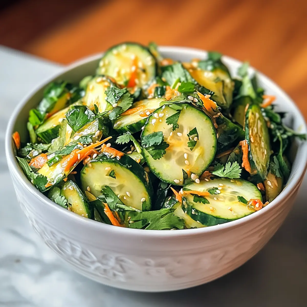 Asiatischer Gurkensalat für den Sommer ganz easy