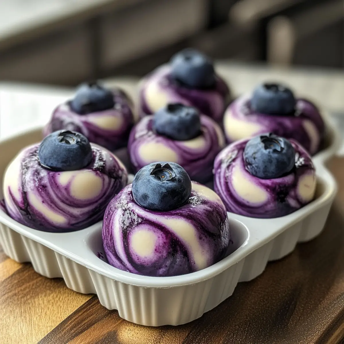 Heidelbeer-Griechischer-Joghurt-Bissen für den Genuss