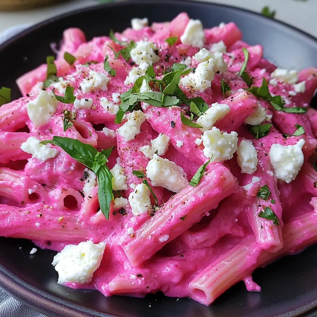 Cremige Rote-Bete-Feta-Pasta für dein Abendessen