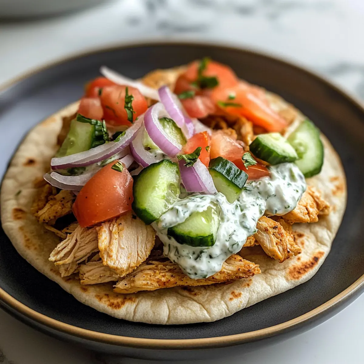 Crockpot Griechische Hähnchen Pita mit Tzatziki Ideen