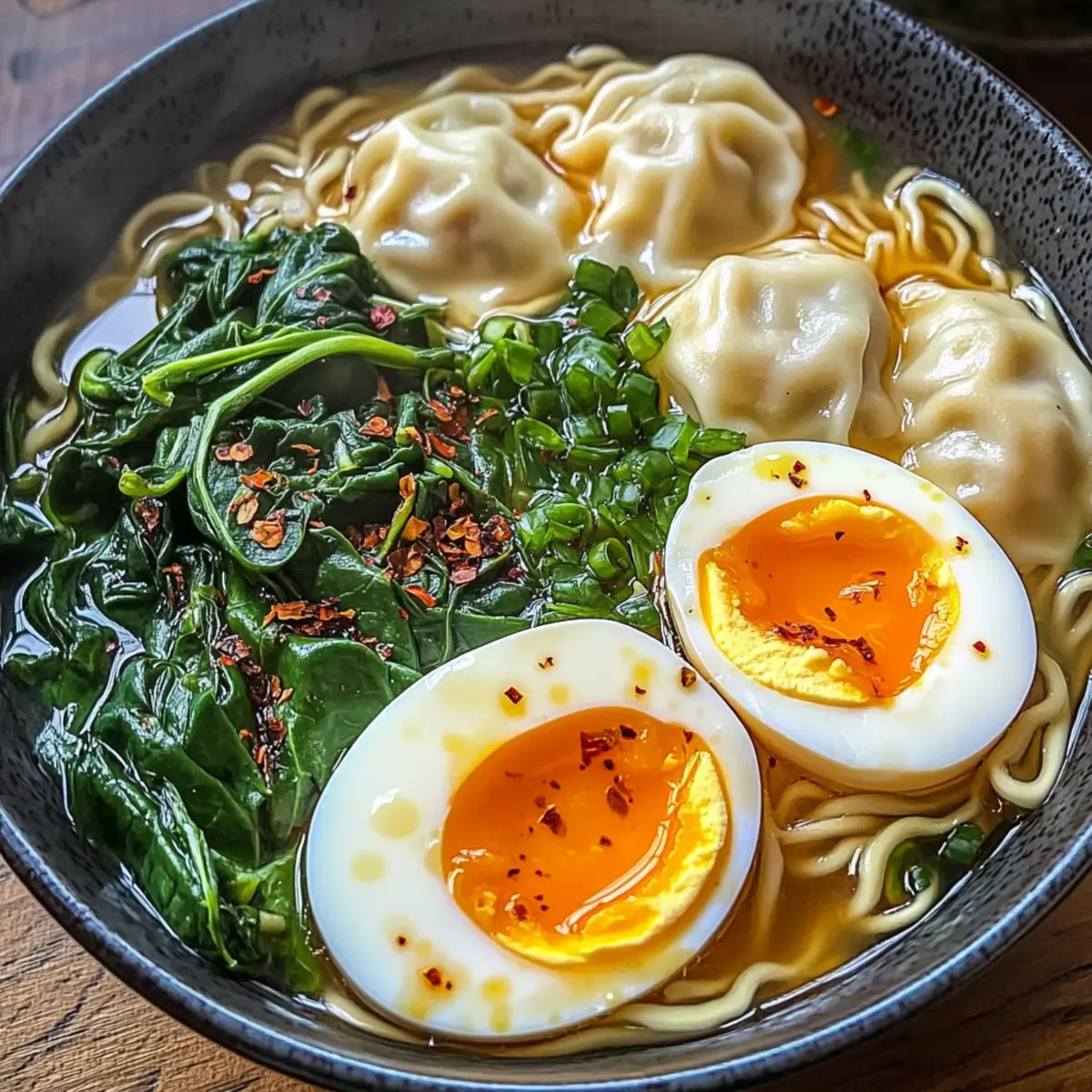 Teigtaschen Ramen Schüssel für deine Seele