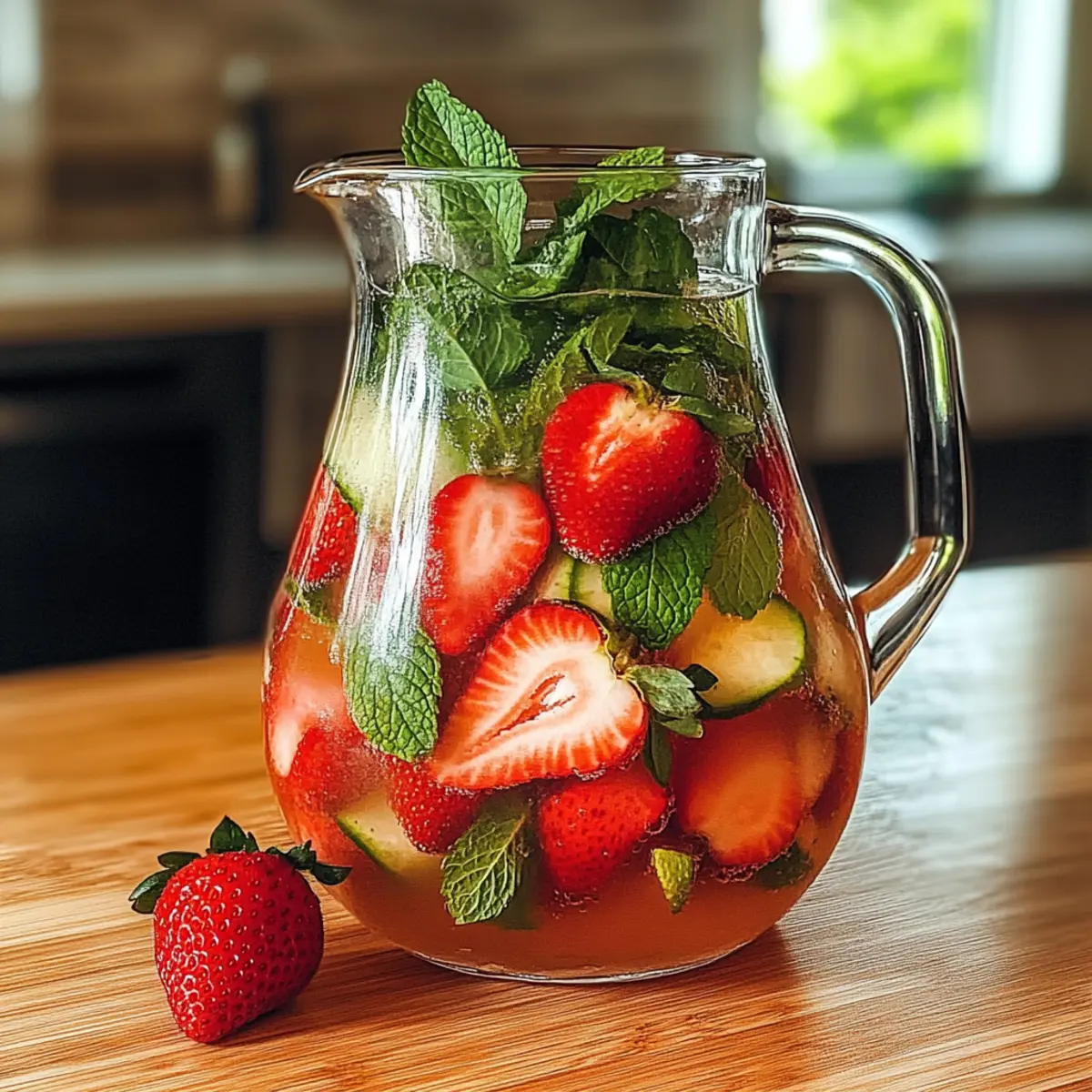 Erdbeerbowle alkoholfrei für heiße Sommertage