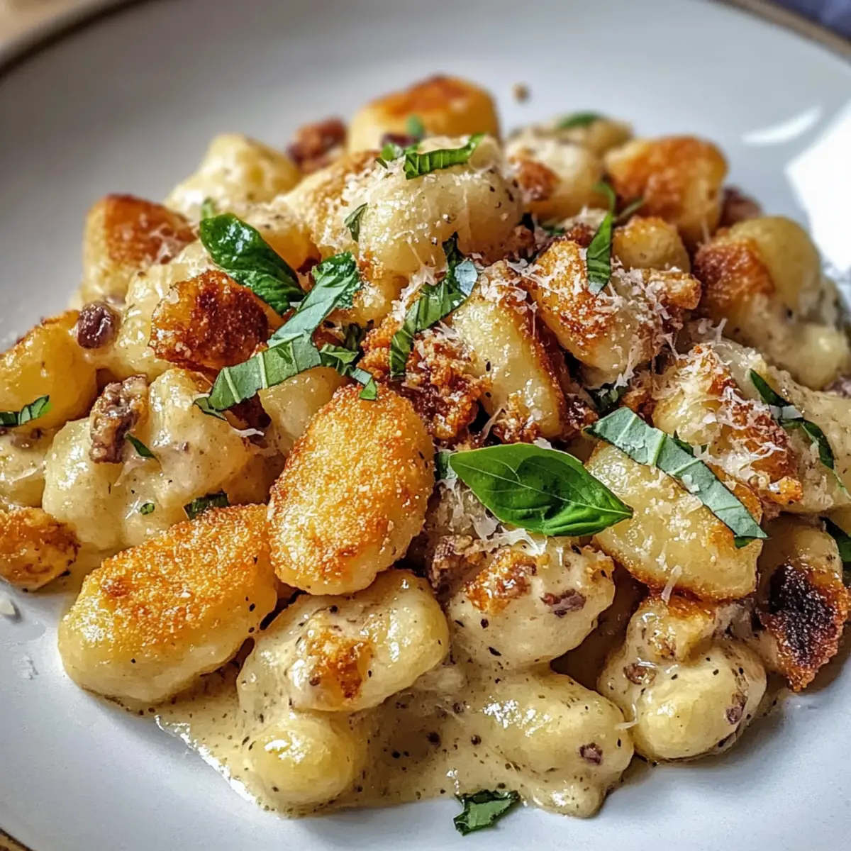 Frittierte Gnocchi mit karamellisiertem Blumenkohl