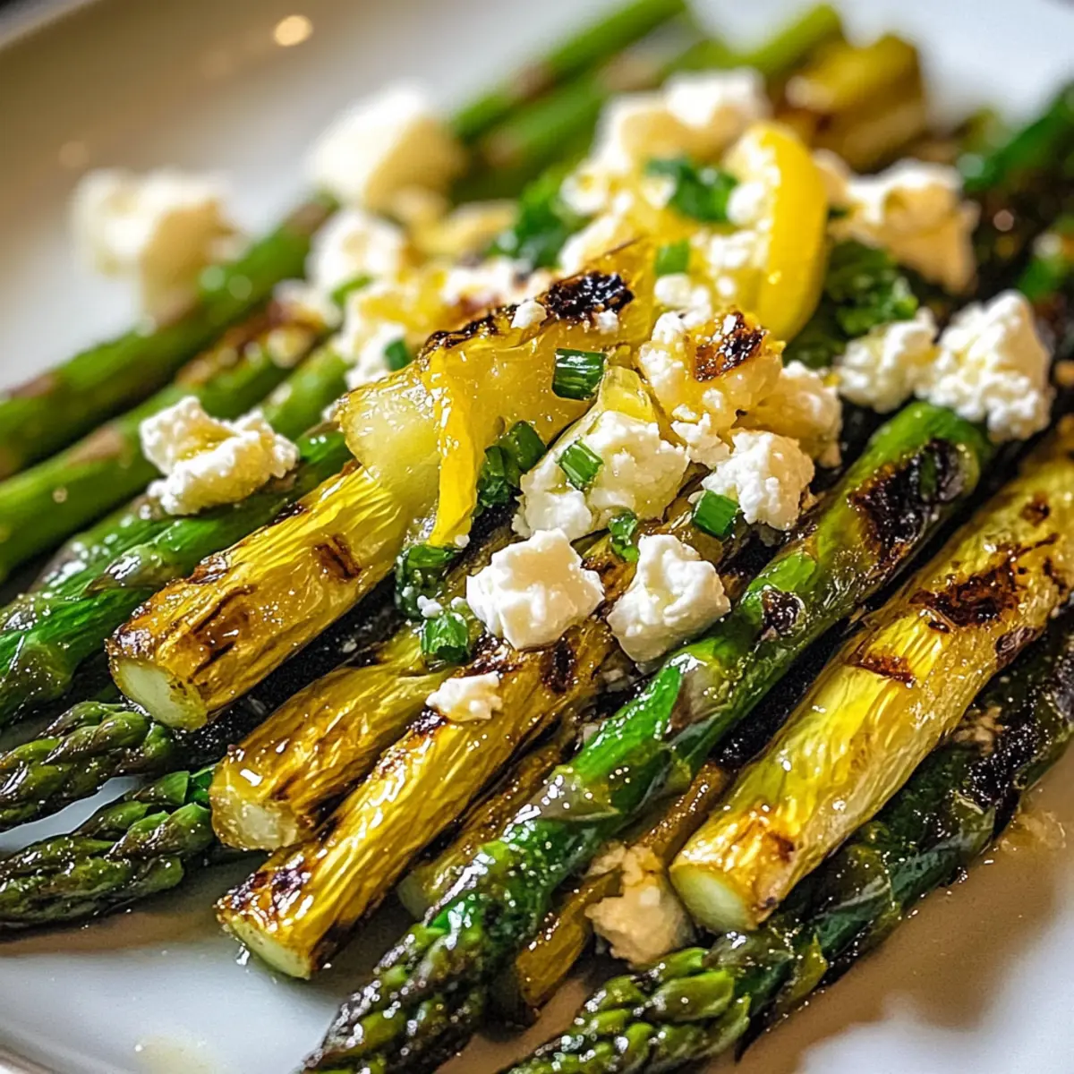 Gegrillter Spargel mit Zitrone und Feta für Genießer