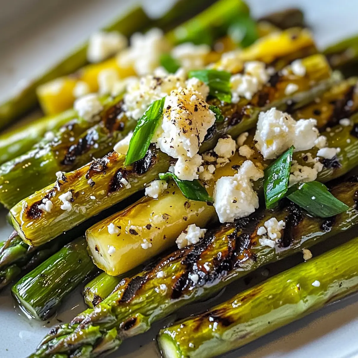 Gegrillter Spargel mit Zitrone und Feta Genuss