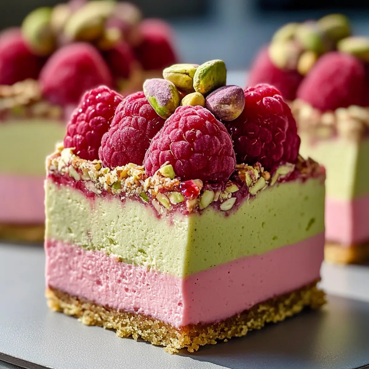 Himbeer-Pistazien-Mousse-Törtchen selbstgemacht