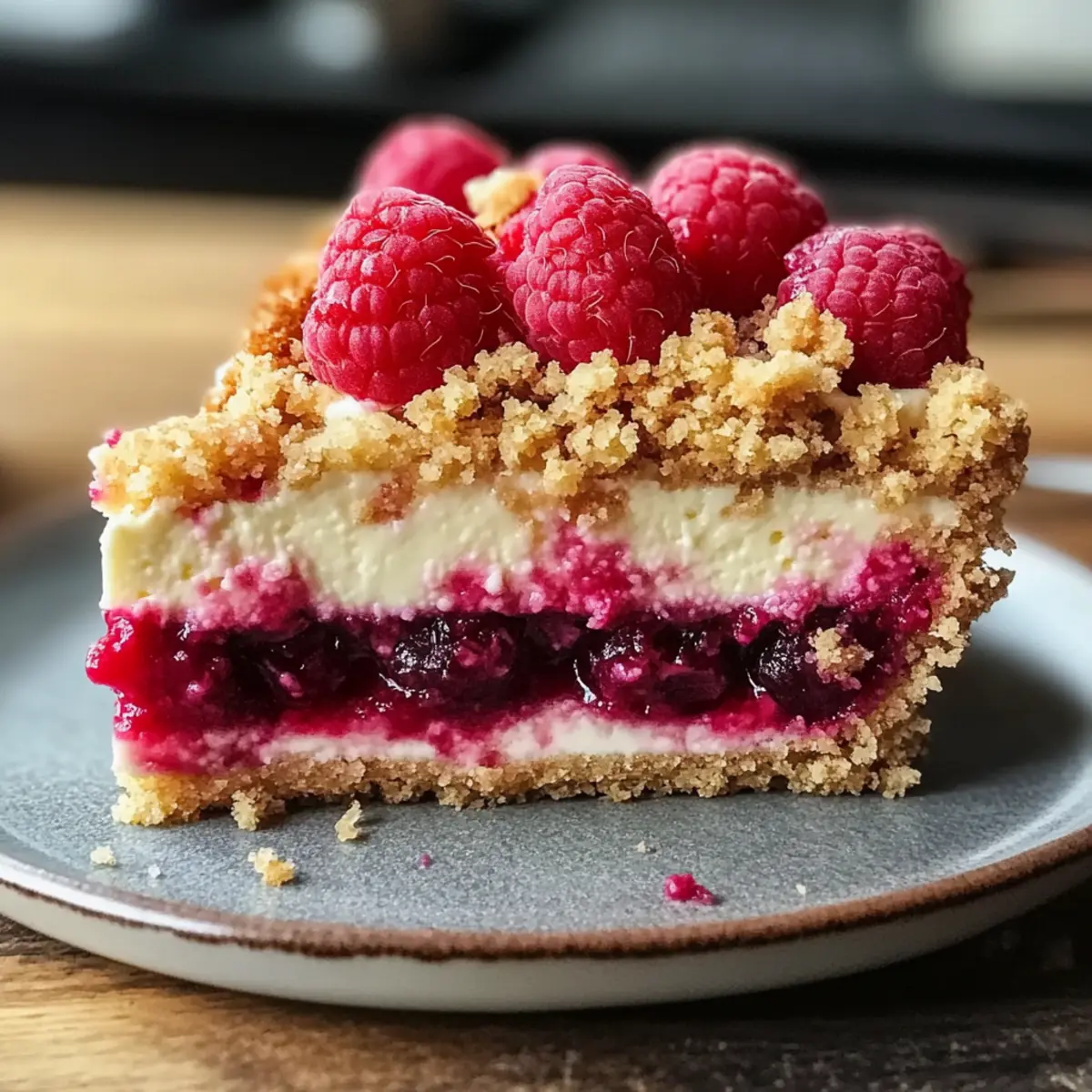 Himbeer Streusel Kuchen mit Joghurt Käsekuchen genießen