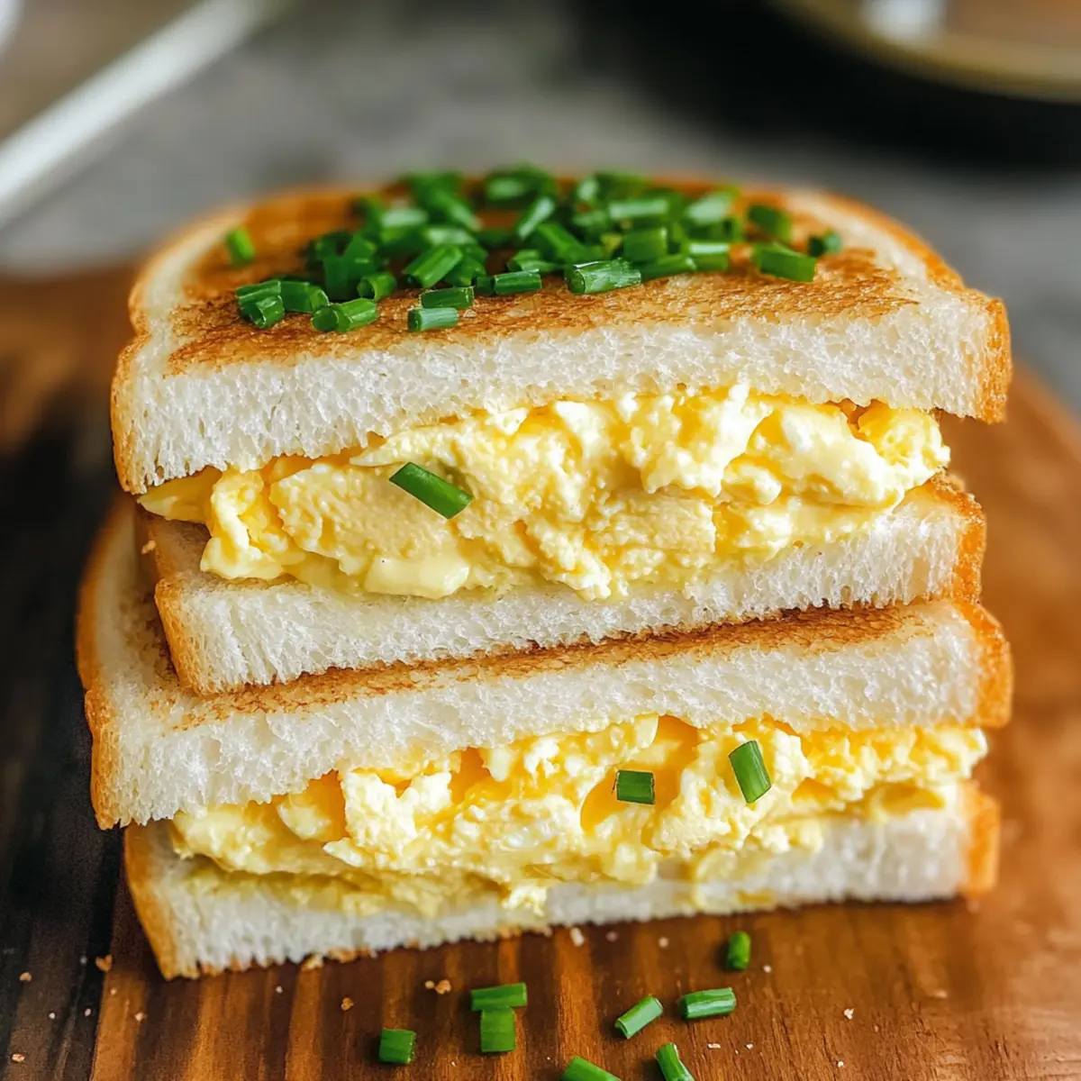 Cremiges Eiersandwich im japanischen Stil