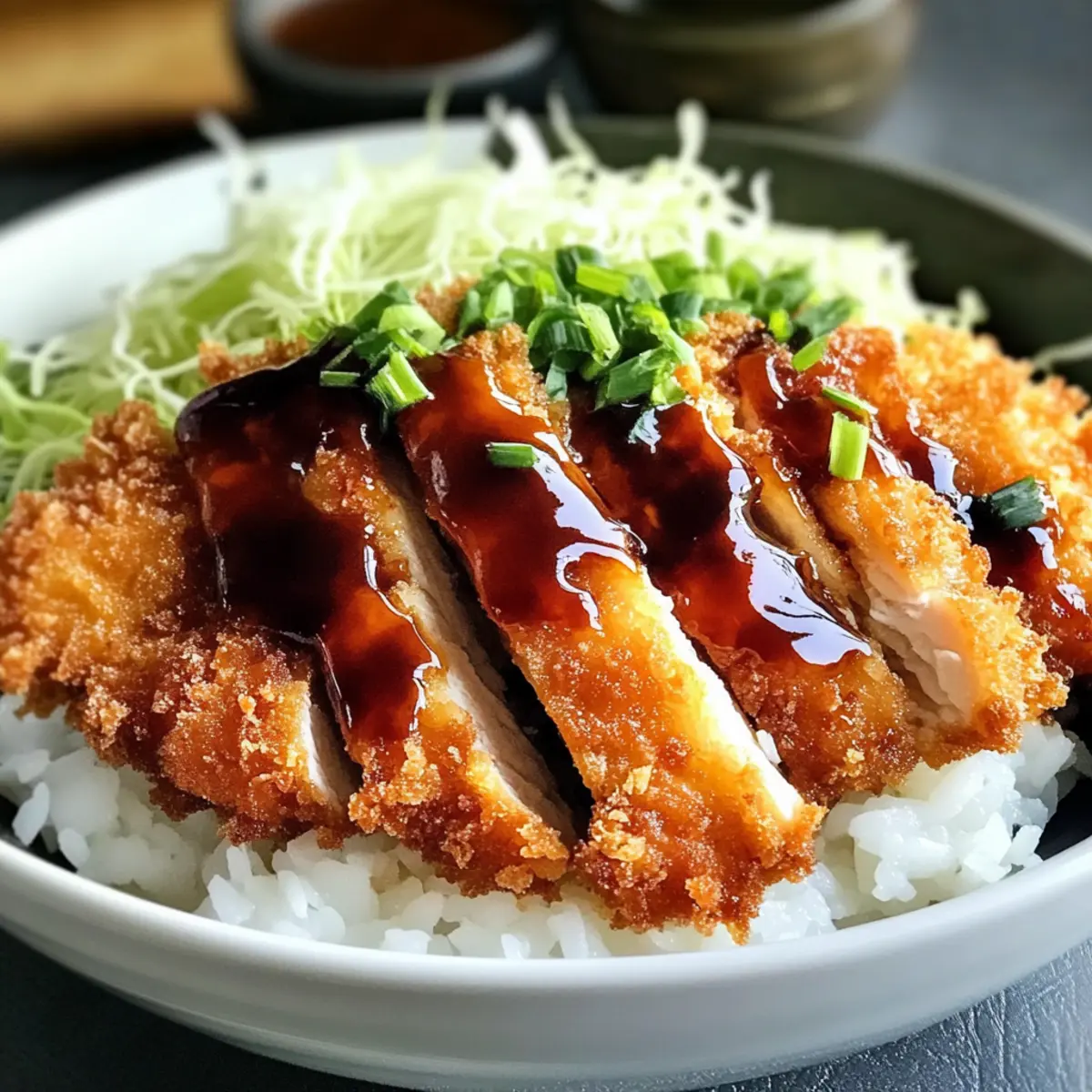 Katsu-Schalen mit Tonkatsu-Sauce für Zuhause