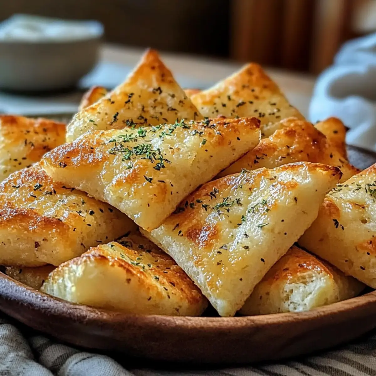 Knoblauch Ecken fluffig und perfekt zum Grillen