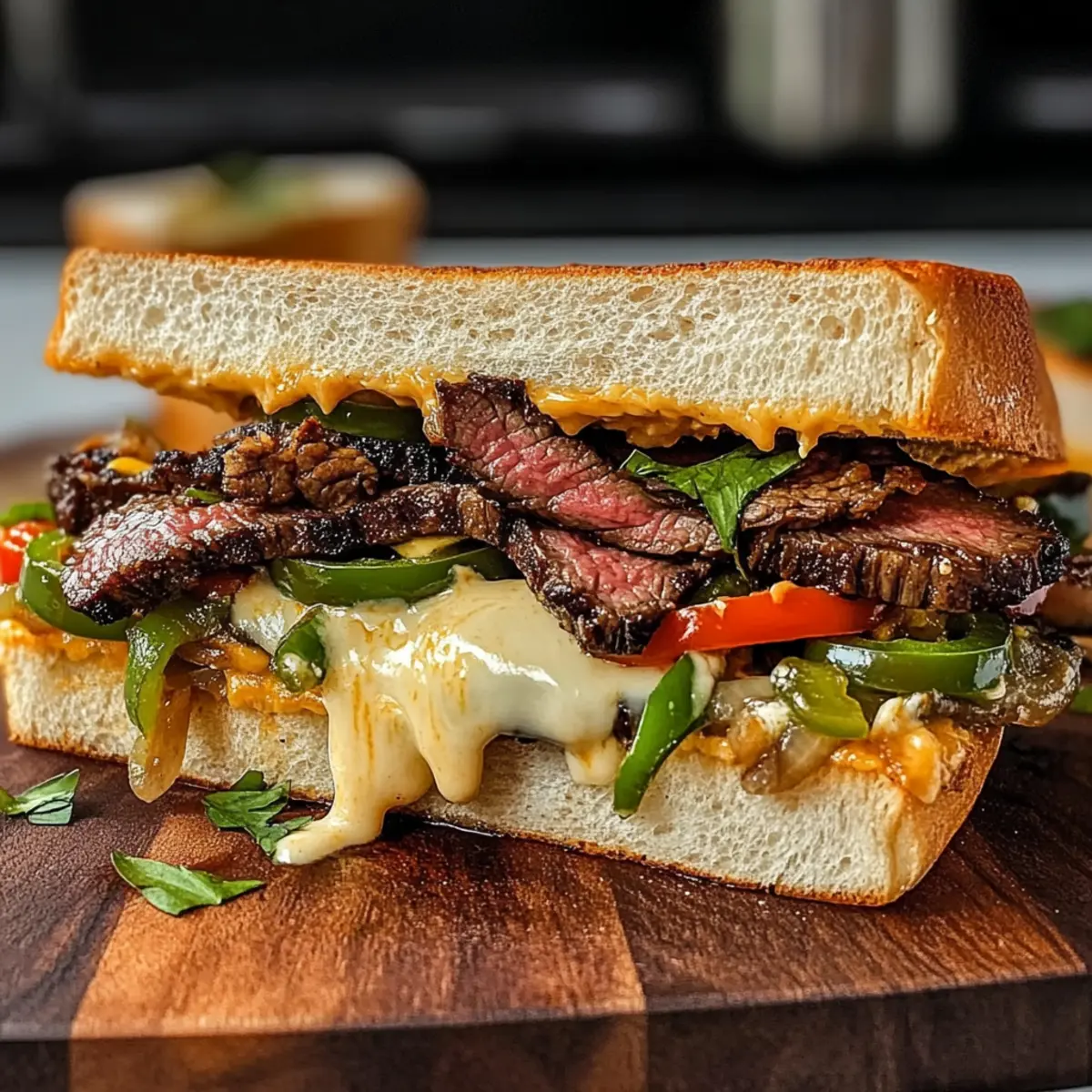 Koreanisches Steak Sandwich mit Cheesy Garlic Mayo