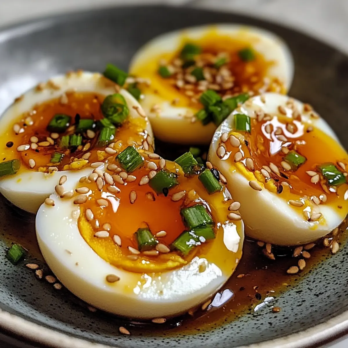 Koreanische Sojasoße Marinierte Eier Rezept für Snacks