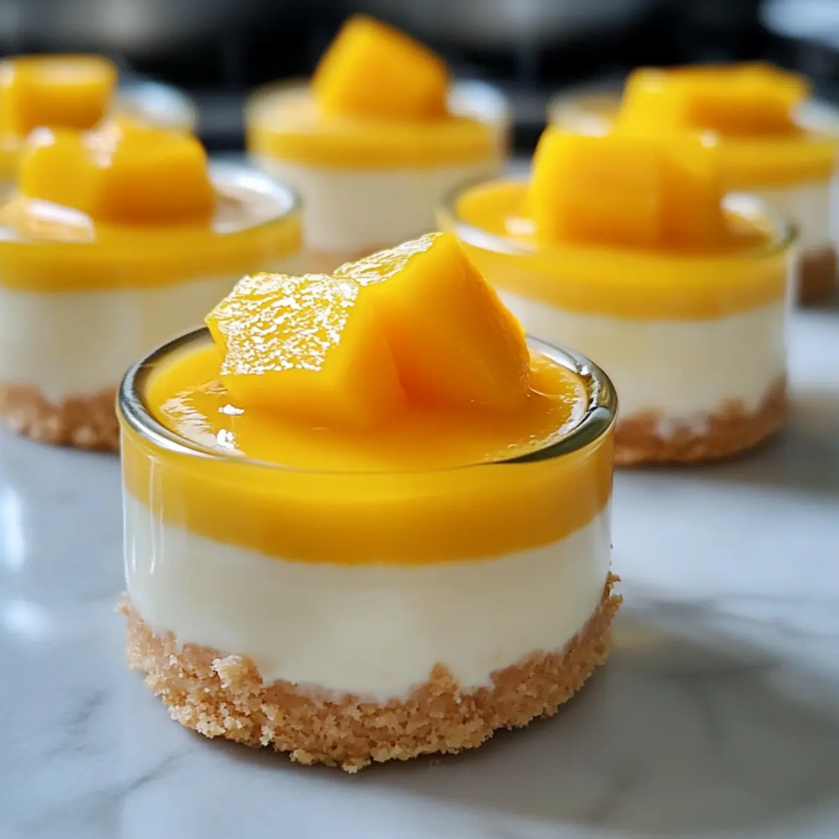 Mini Mango-Käsekuchen ganz einfach selbst machen