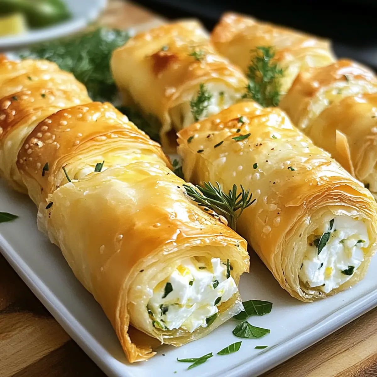 Ofenfrittierte Feta-Rollen Knusprig Genießen