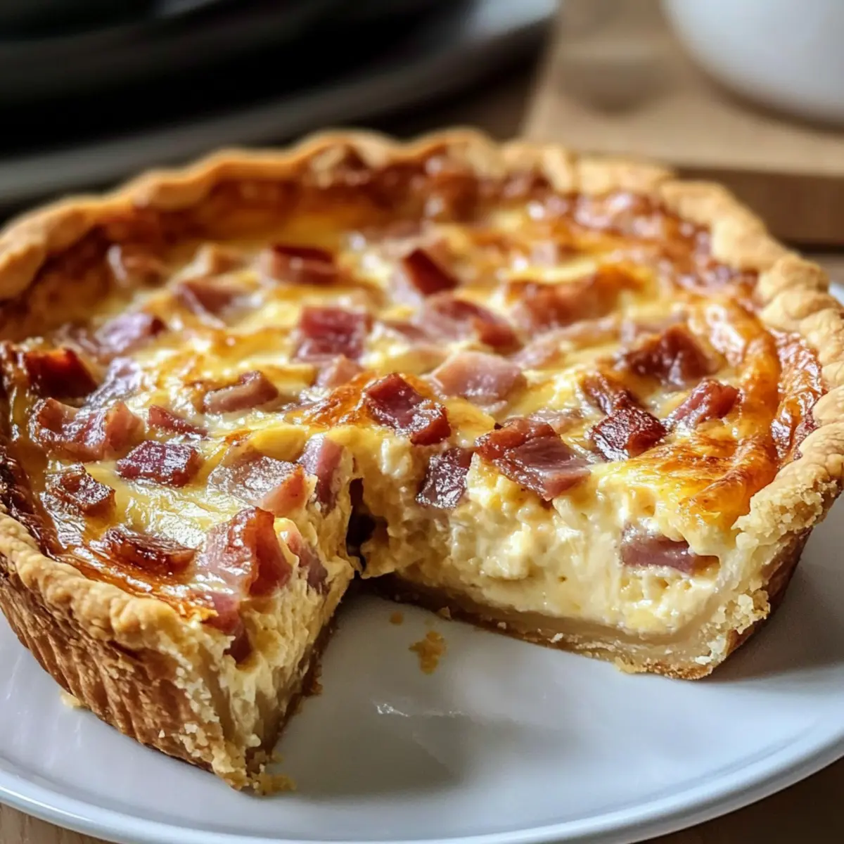Traditionelle Quiche Lorraine mit knusprigem Boden