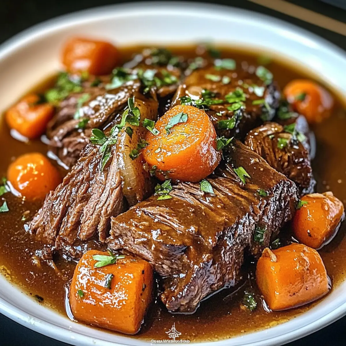 Sonniger Schmorbraten mit reichlich Sauce
