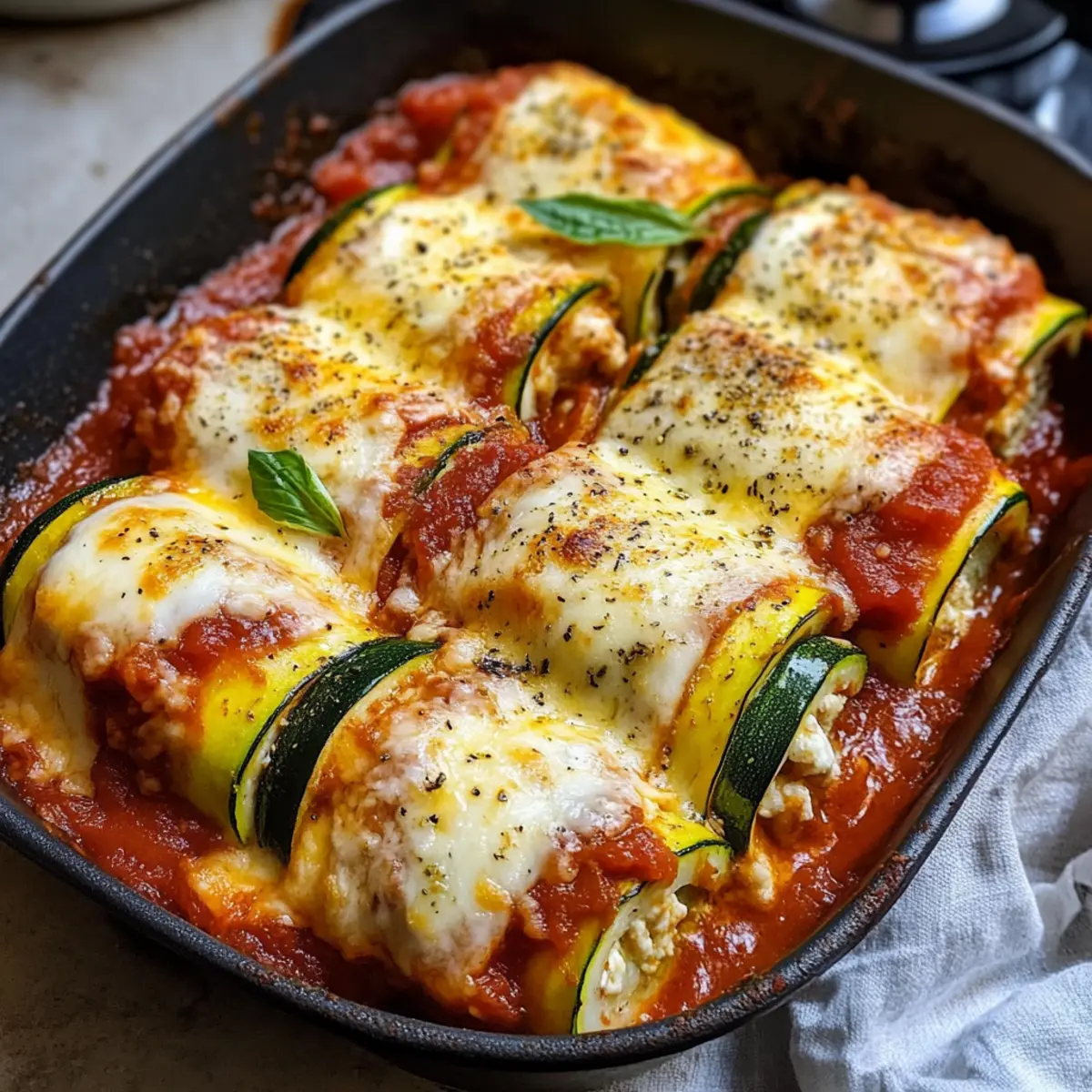Drei-Käse-Zucchini-Rollatini für einen Genussabend