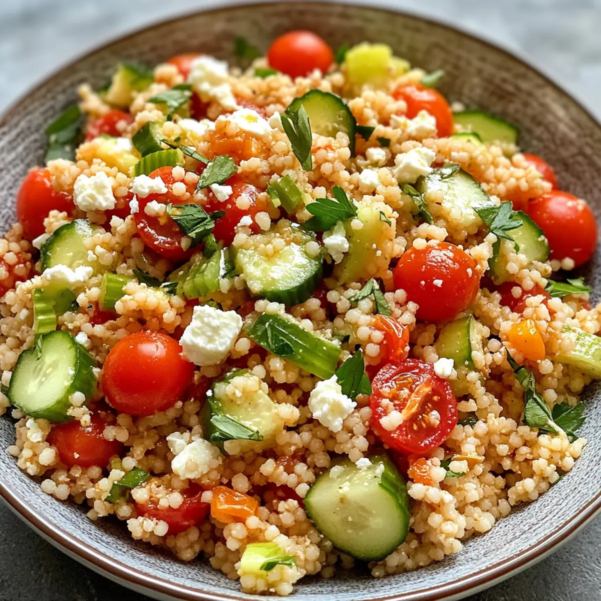 Frischer Couscous-Salat mit Feta für jeden Anlass