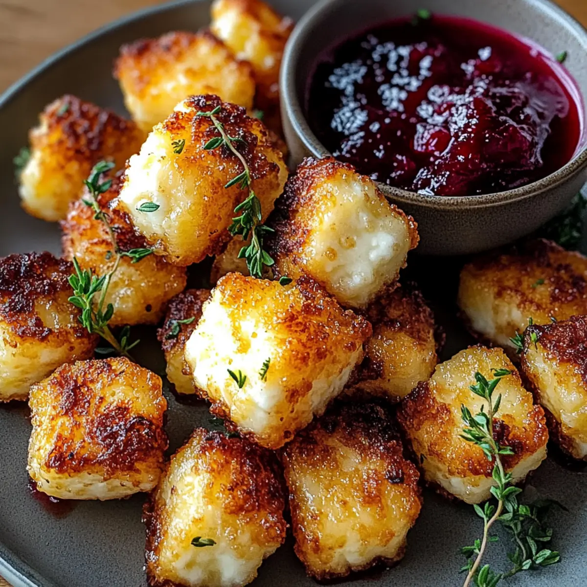 Knusprige Halloumi- und Feta-Bällchen genießen