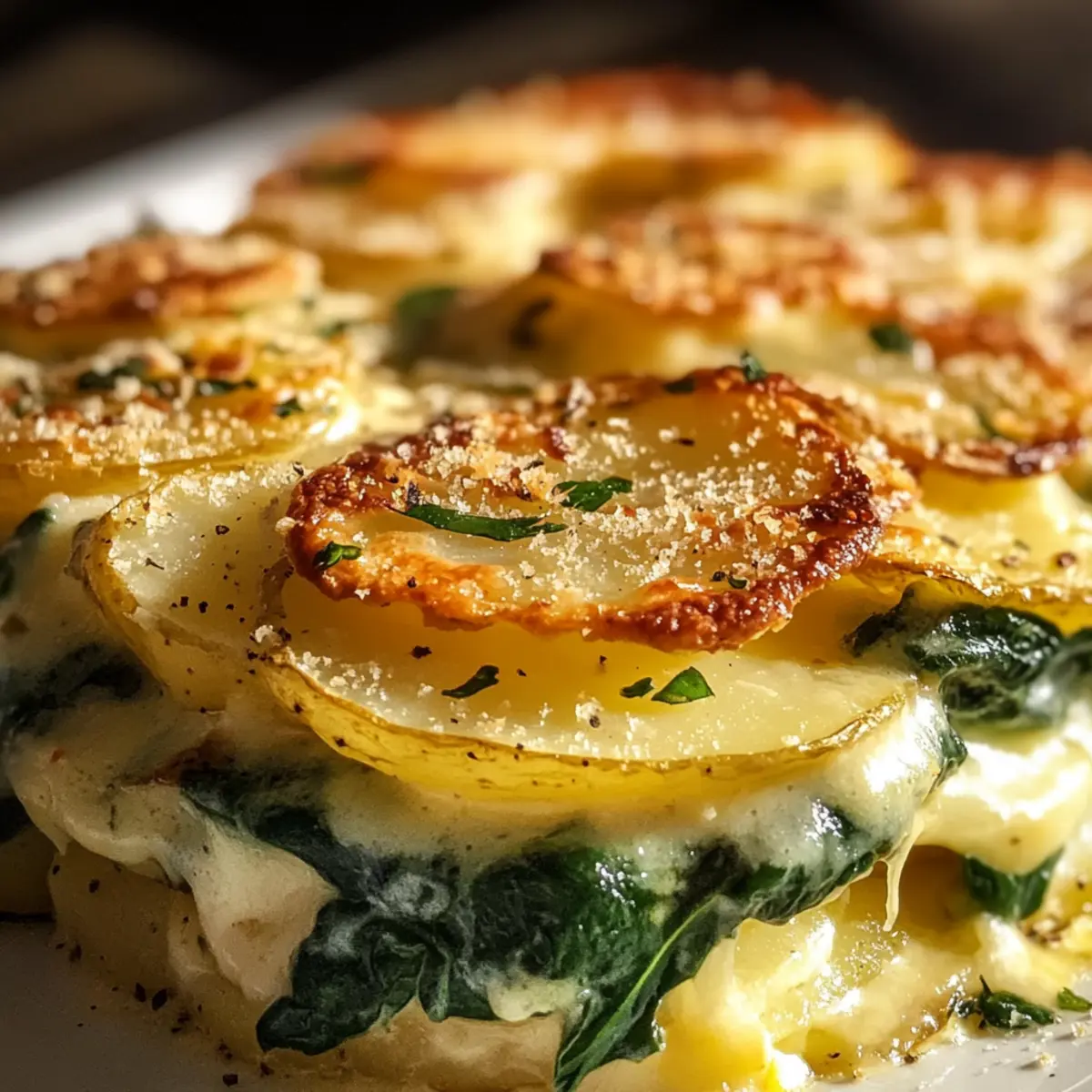 Der beste Spinat-Kartoffel-Knoblauch-Auflauf