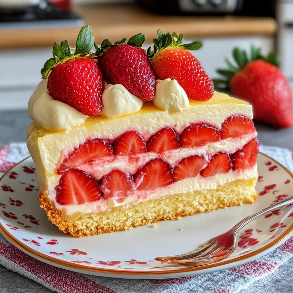 Erdbeerkuchen Rezept mit Vanillepudding Traumhaft lecker