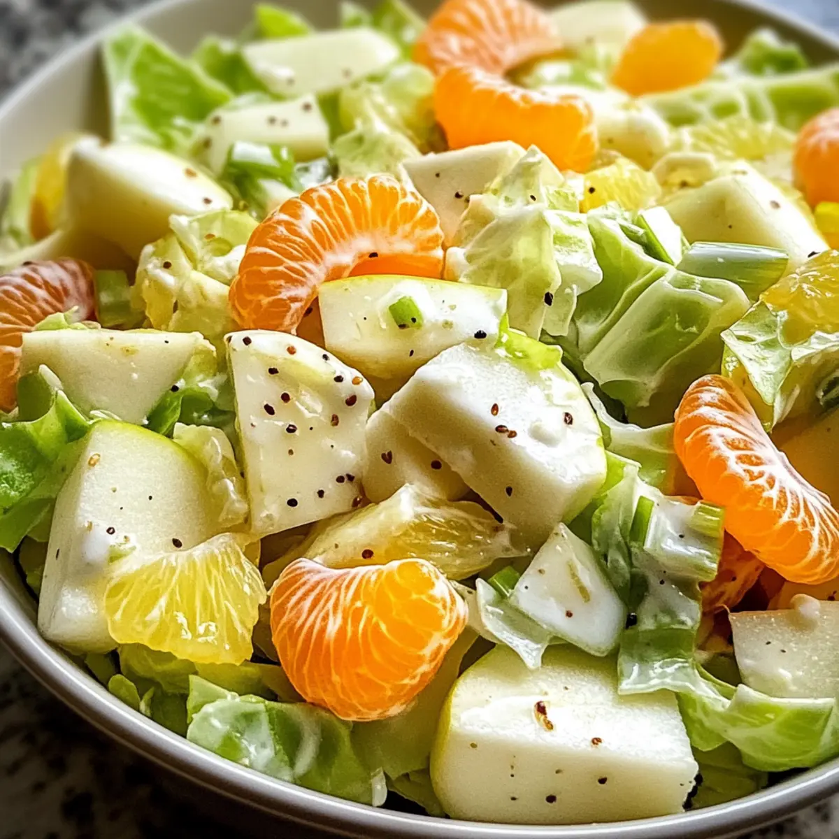 Fruchtiger Chinakohlsalat mit Joghurt für jeden Tag