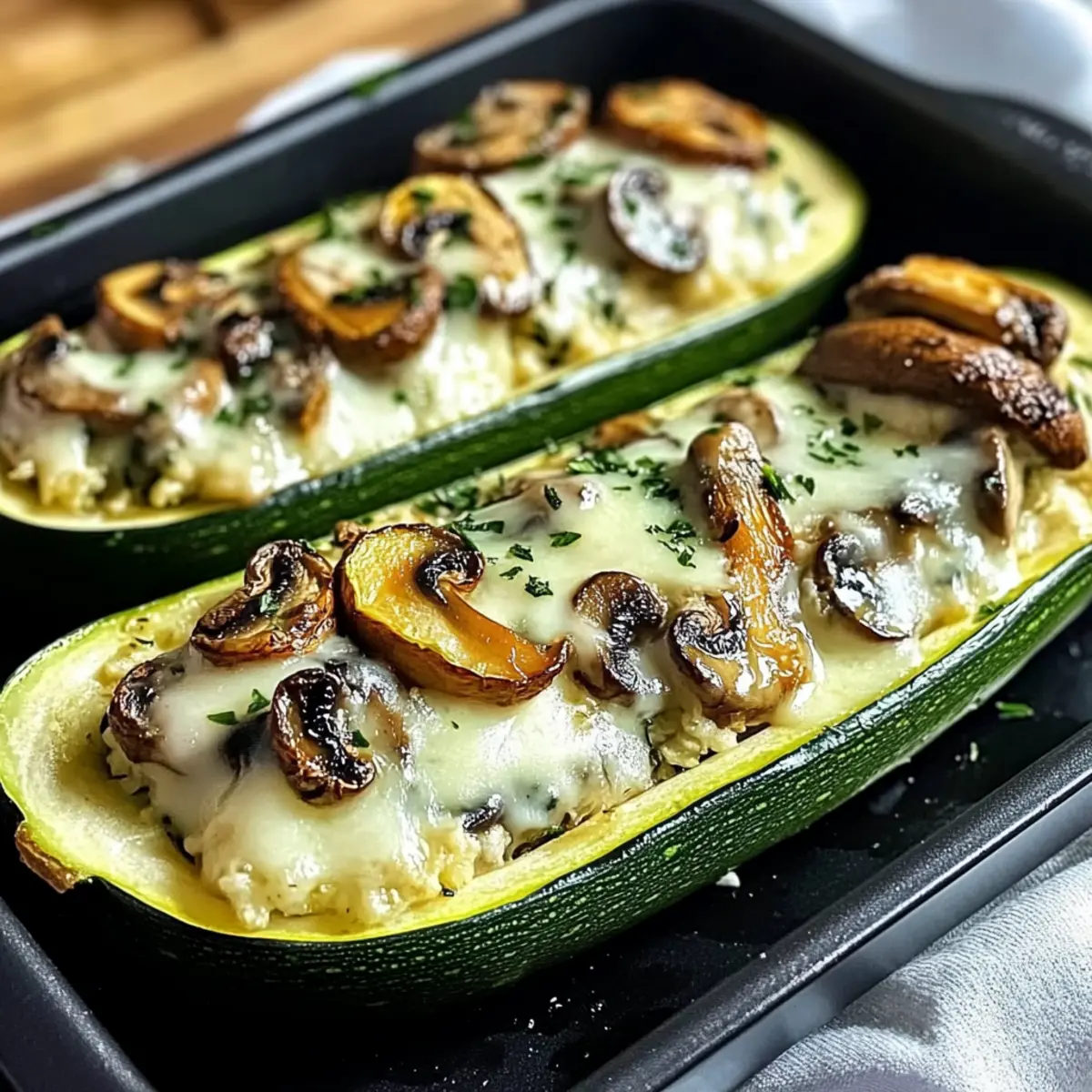 Gefüllte Zucchini mit Champignons – Familienliebling leicht gemacht
